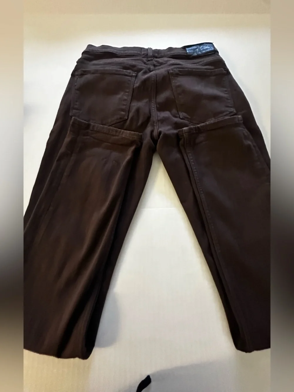 PAIGE Men’s dark brown Slim Fit Cotton Pants